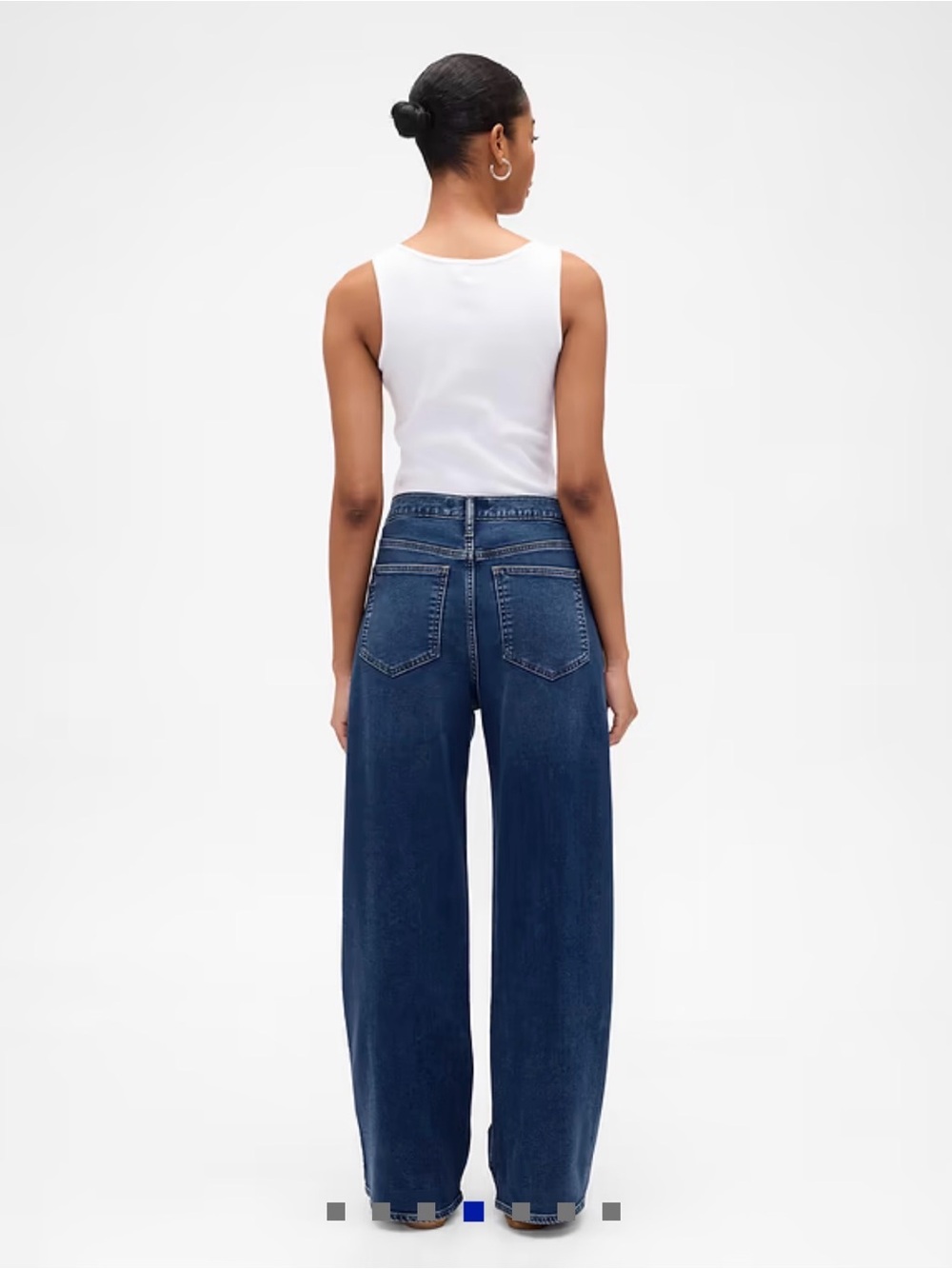GAP Factory Dark Blue High-Rise Sweatpants Jeans - Picture 2 of 2